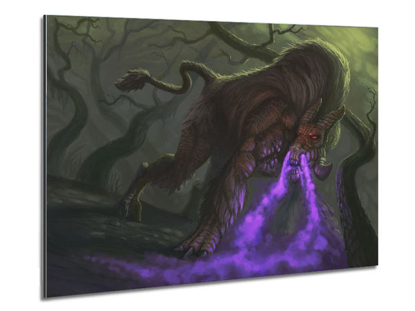 Purple Smoke Breathing Creature