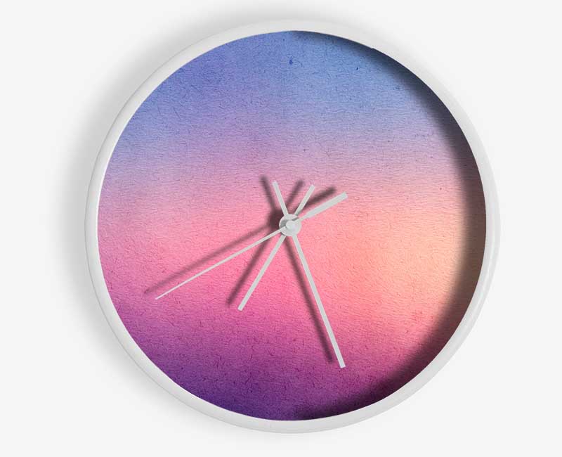 Royal Blue To Peach Fade Clock - Wallart-Direct UK