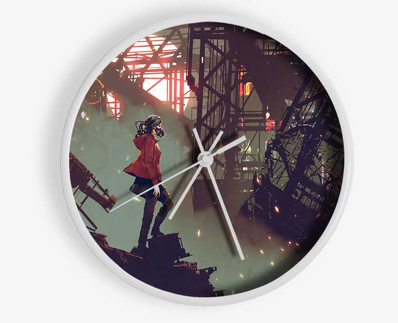 Broken Bridge Future Clock - Wallart-Direct UK