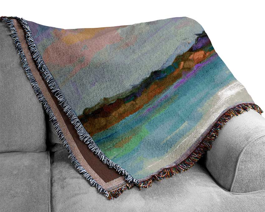 Turquoise Boating Lake Woven Blanket