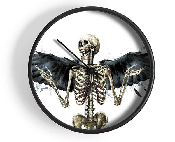 Skeleton Angel Wings Clock - Wallart-Direct UK