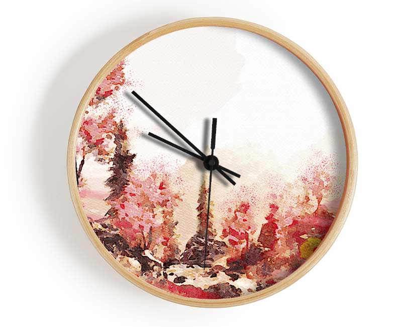 The Orange Forest Of Serenity Clock - Wallart-Direct UK