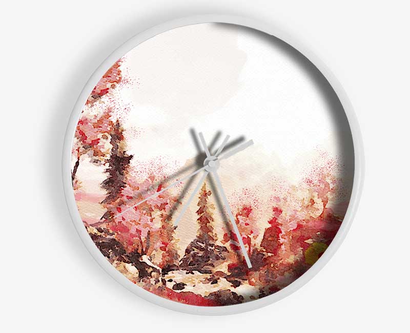 The Orange Forest Of Serenity Clock - Wallart-Direct UK