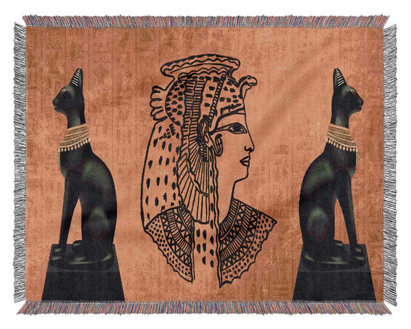 Egyptian Goddess Woven Blanket