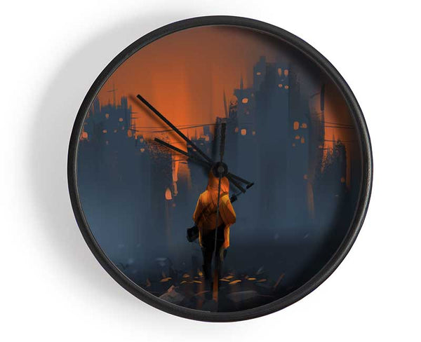 Walking Into The Abyss Clock - Wallart-Direct UK