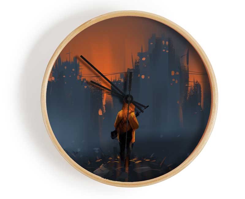 Walking Into The Abyss Clock - Wallart-Direct UK