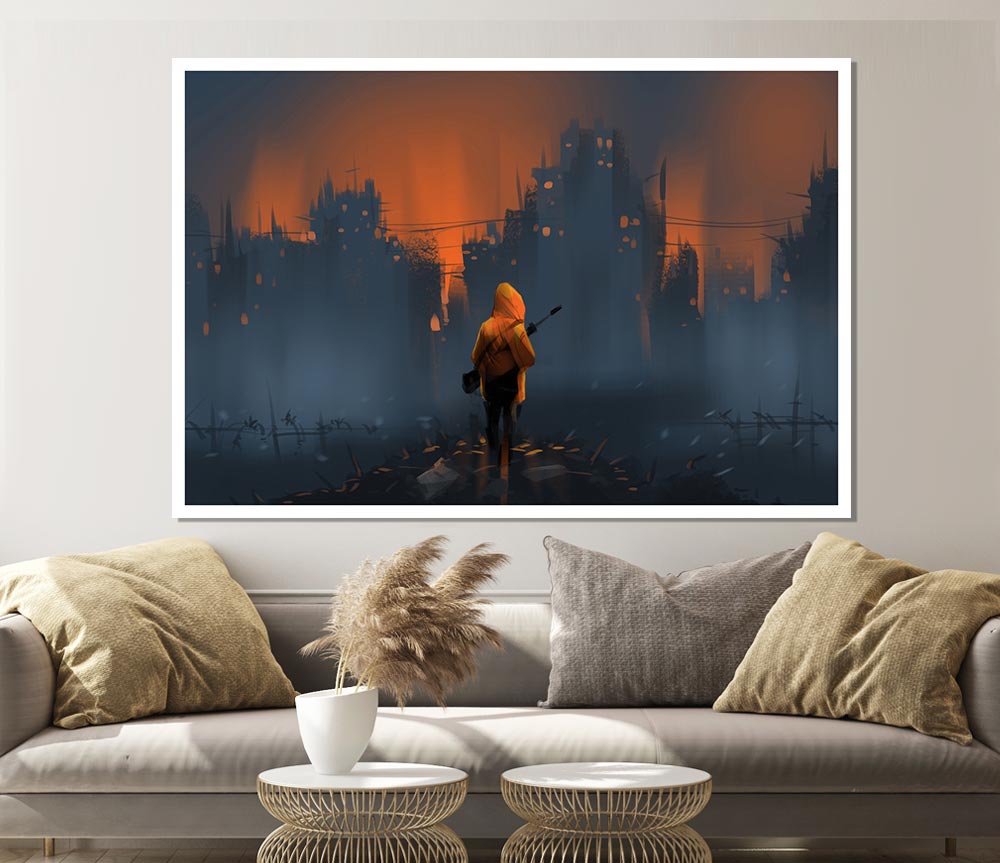 Walking Into The Abyss Print Poster Wall Art