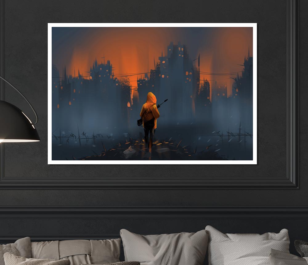 Walking Into The Abyss Print Poster Wall Art