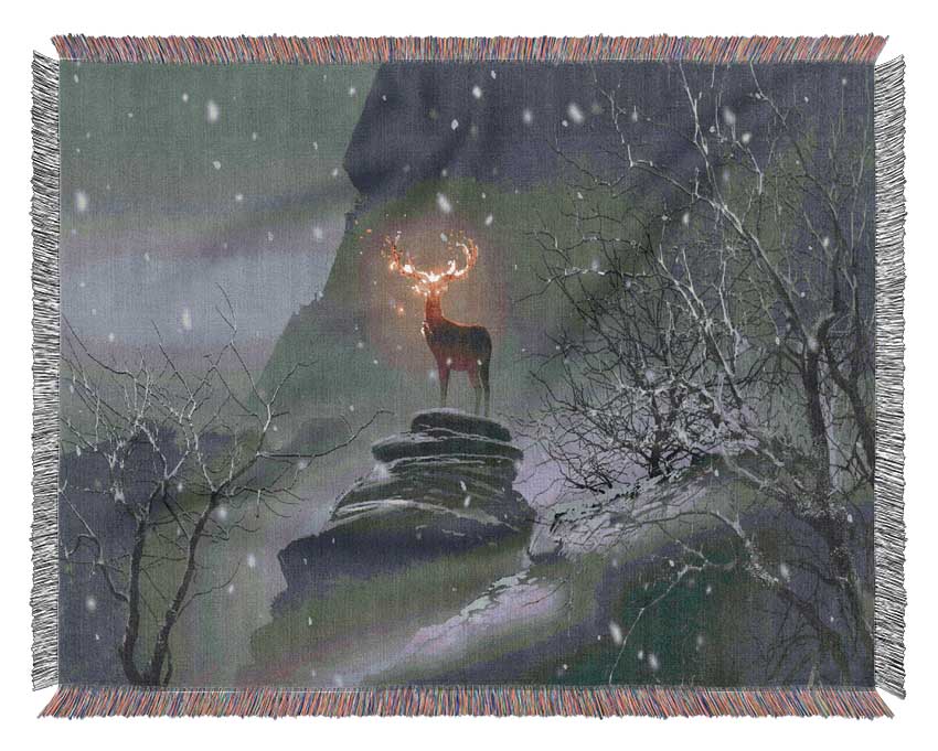 Fire Stag Woven Blanket