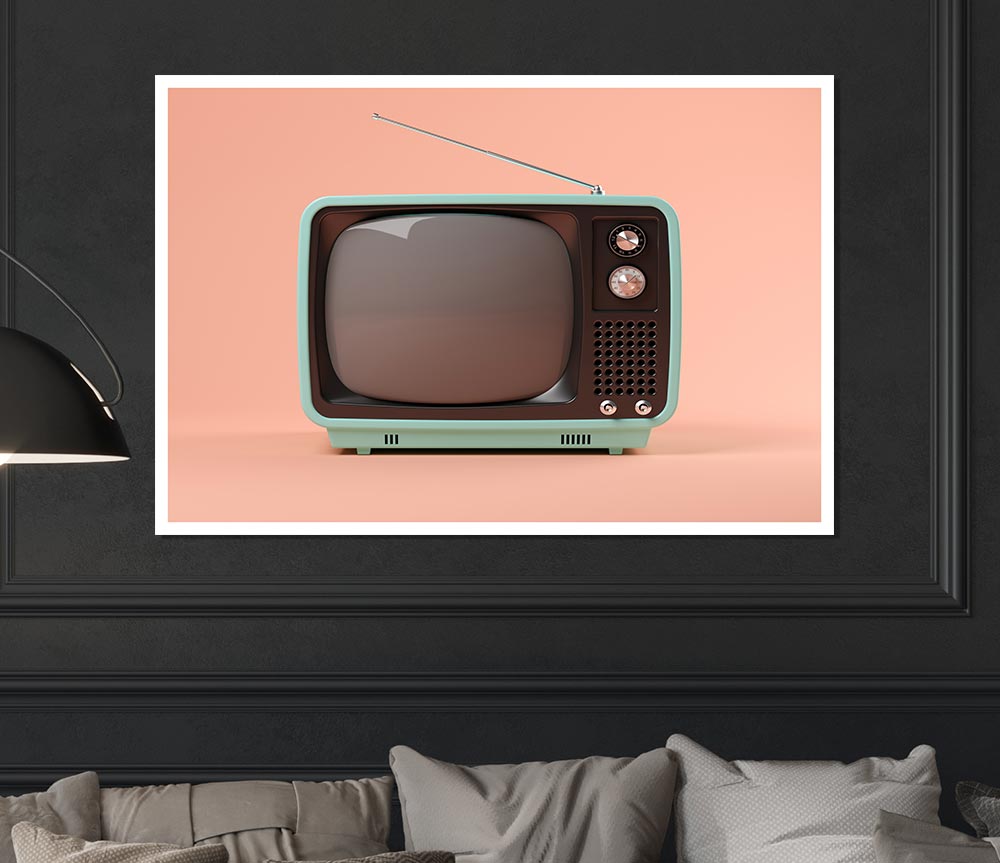 The Retro Tv Set Print Poster Wall Art