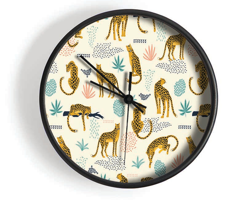 The Lovely Leopard Pattern Clock - Wallart-Direct UK