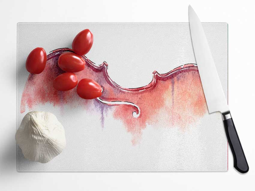 Violin Half Art Glass Chopping Board