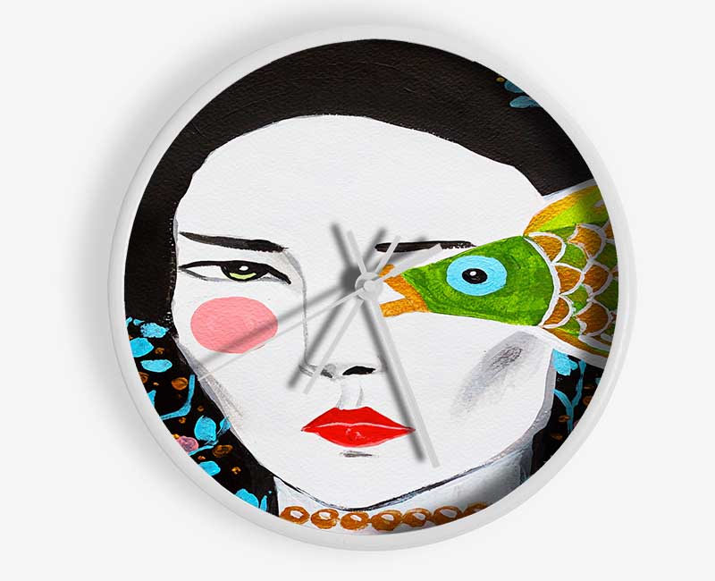 Geisha Fish Clock - Wallart-Direct UK