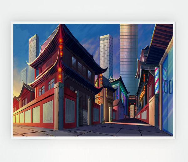 The Streets Of Japan Print Poster Wall Art