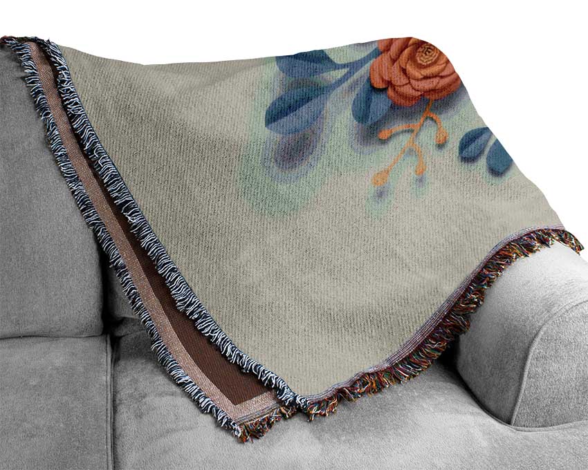 Three Dimensional Flowers Woven Blanket