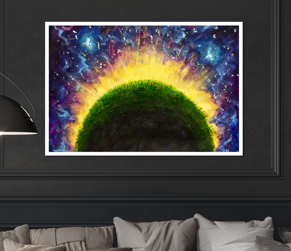 The Curvature Of A Planet Print Poster Wall Art