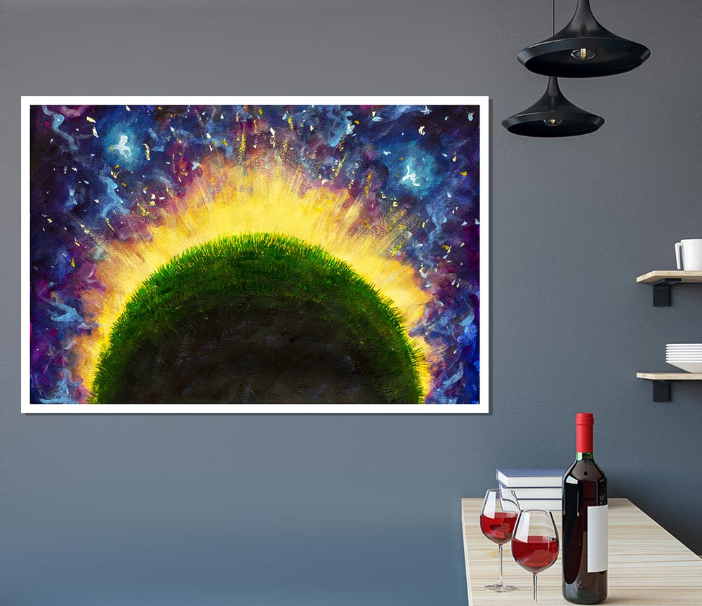 The Curvature Of A Planet Print Poster Wall Art