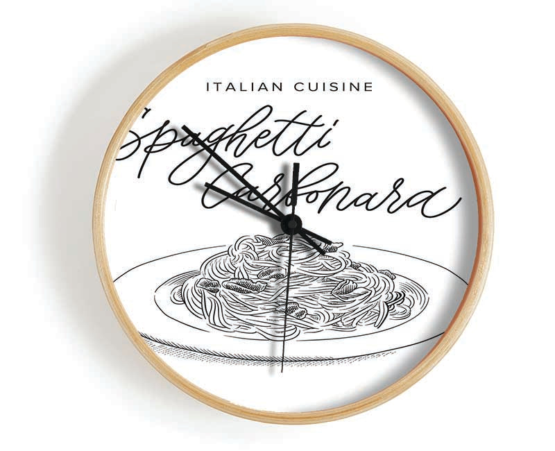 Italian Cuisine Spaghetti Clock - Wallart-Direct UK