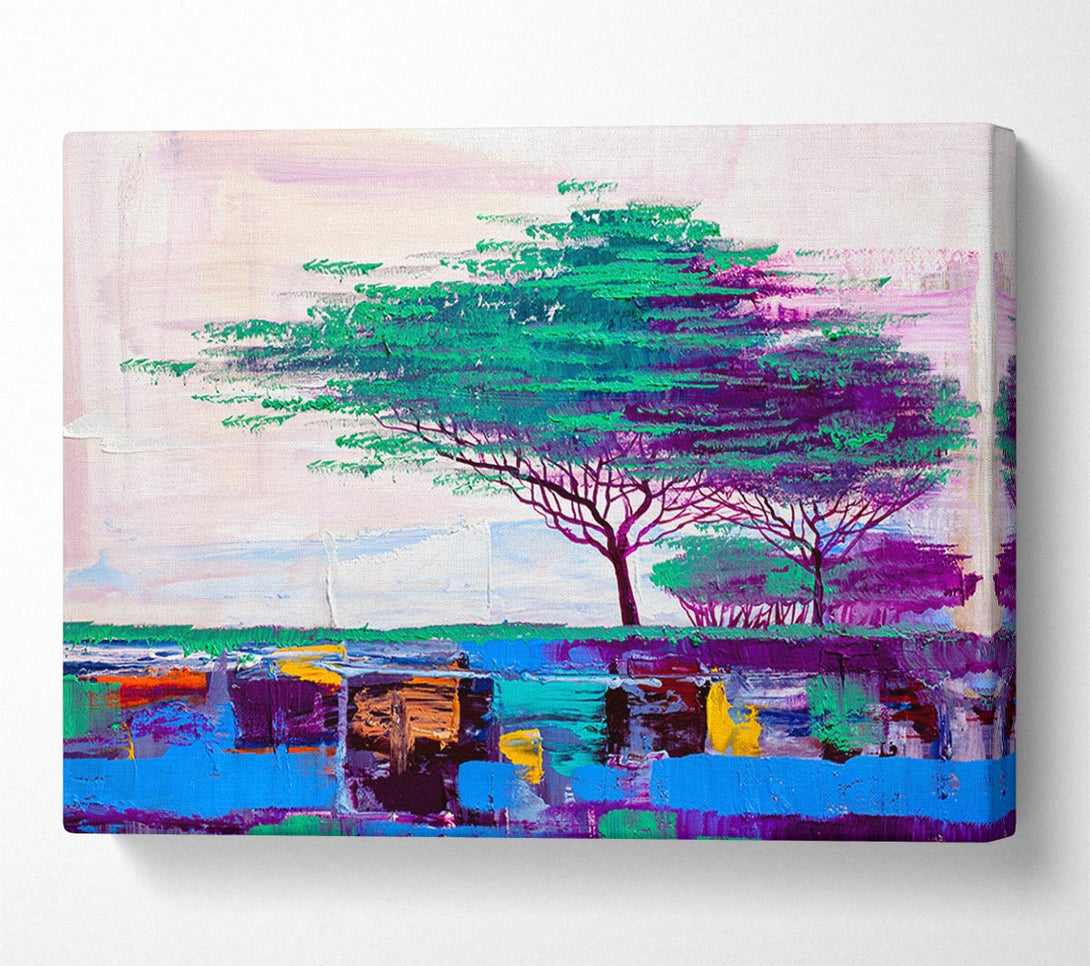 Picture of Stunning African Horizon Paint Canvas Print Wall Art