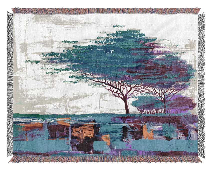 Stunning African Horizon Paint Woven Blanket