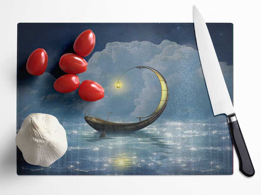 Curved Boat Glass Chopping Board