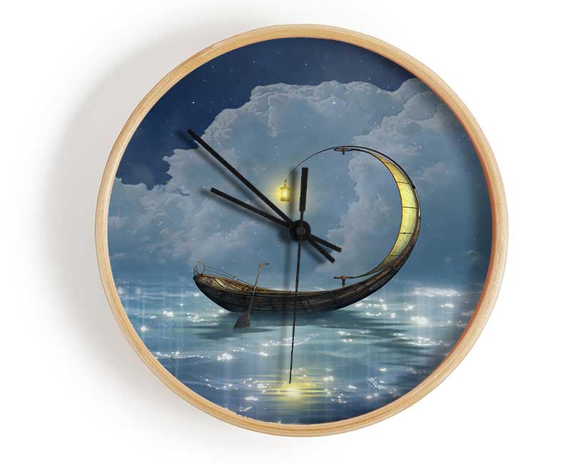 Curved Boat Clock - Wallart-Direct UK