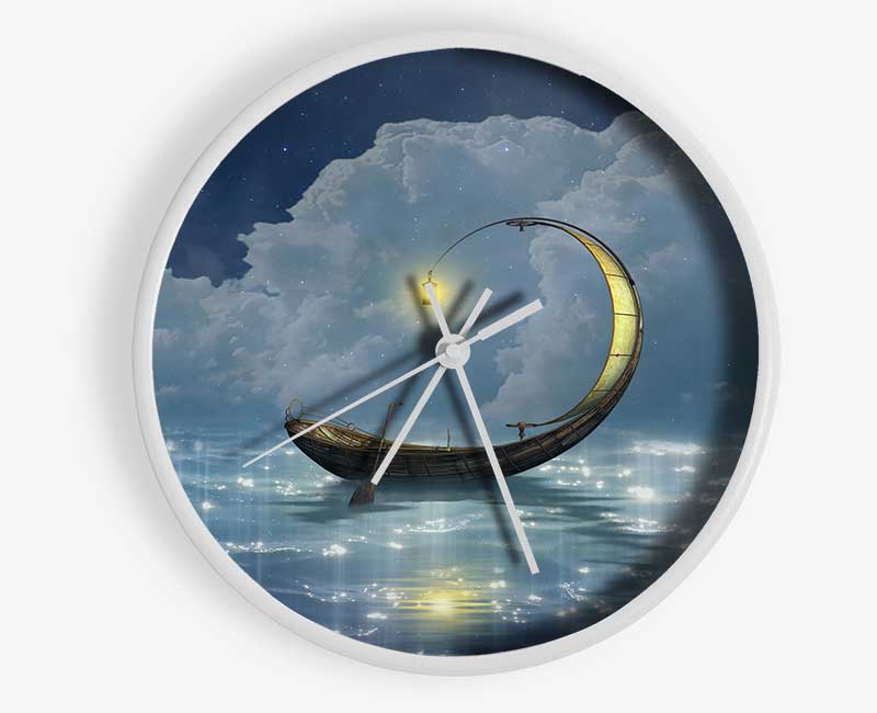 Curved Boat Clock - Wallart-Direct UK