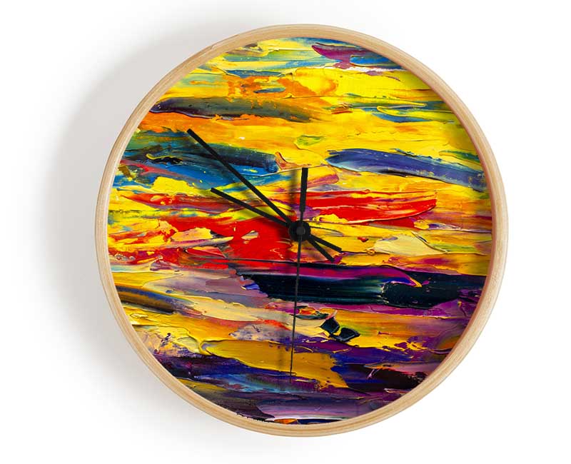 Thick Strokes Impressionism Clock - Wallart-Direct UK