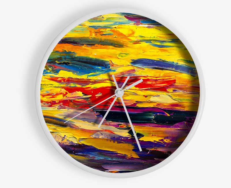 Thick Strokes Impressionism Clock - Wallart-Direct UK