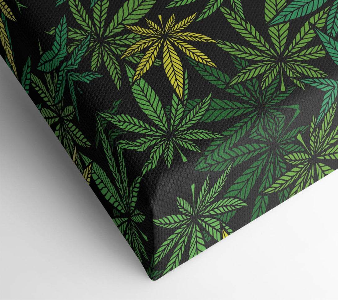 Picture of Cannabis Leaves Canvas Print Wall Art