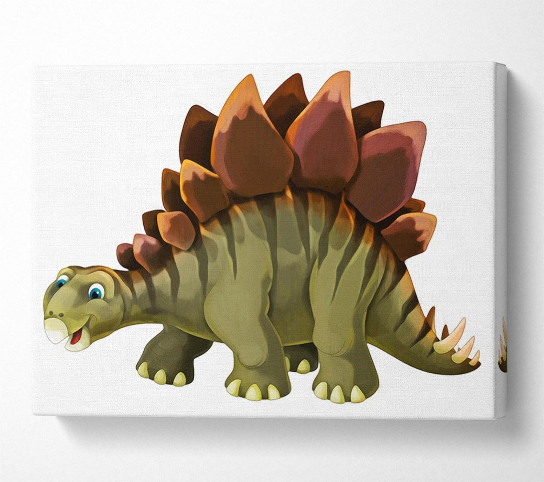 Picture of The Happy Stegosaurus Canvas Print Wall Art