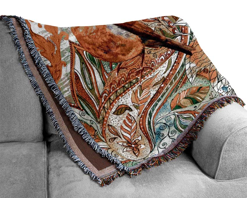 Beautiful Patterns Of India Butterflies Woven Blanket