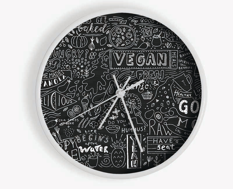 Vegan Good Mood Clock - Wallart-Direct UK