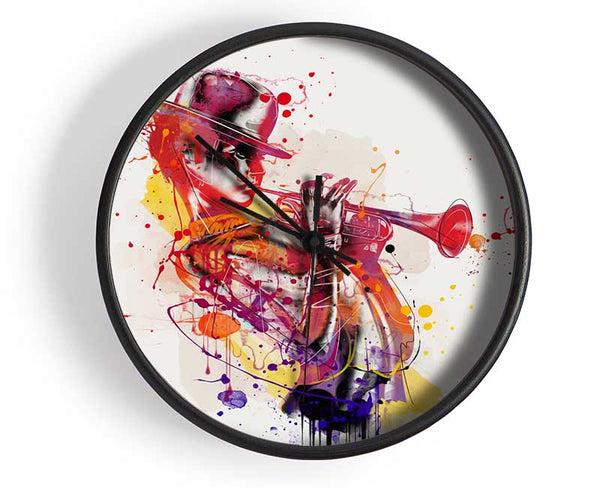 Playing The Horn Clock - Wallart-Direct UK