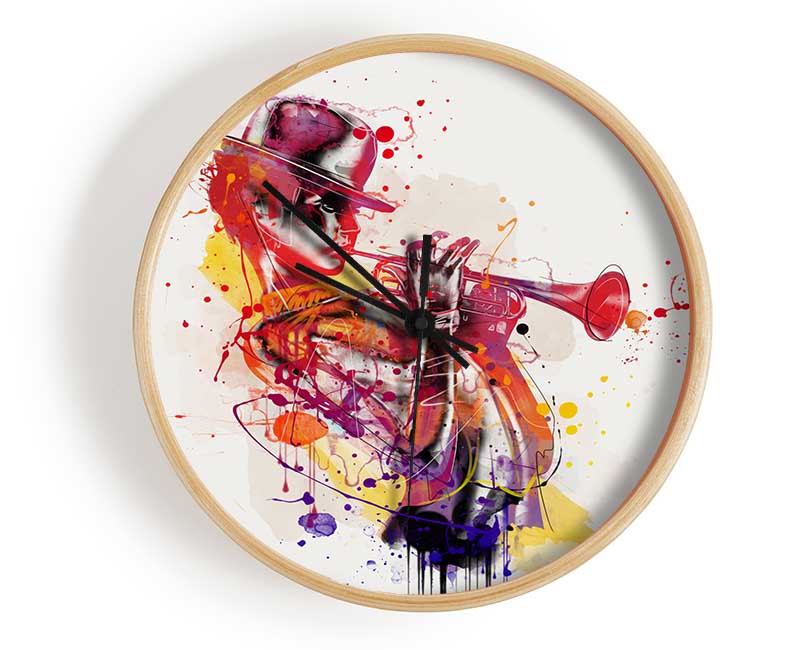 Playing The Horn Clock - Wallart-Direct UK