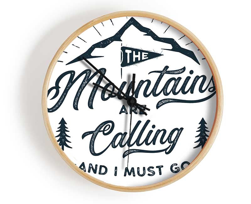 The Mountains Are Calling Clock - Wallart-Direct UK