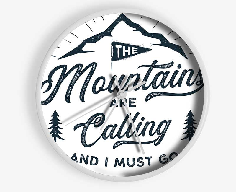 The Mountains Are Calling Clock - Wallart-Direct UK