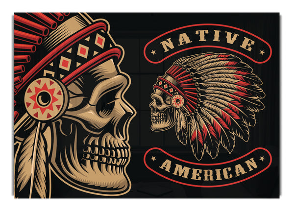 Indian Head Skull Native American