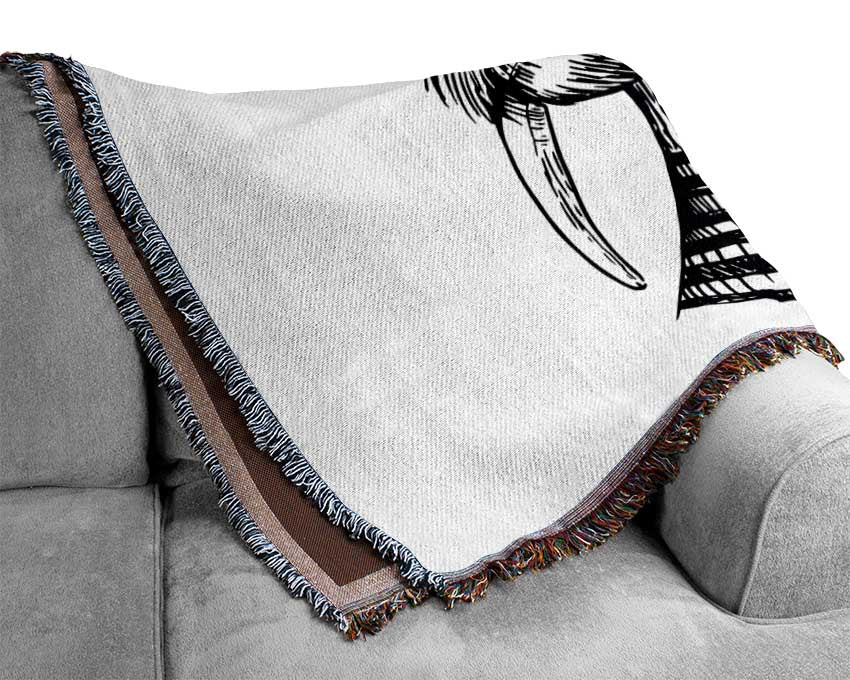 Hipster Walrus Woven Blanket