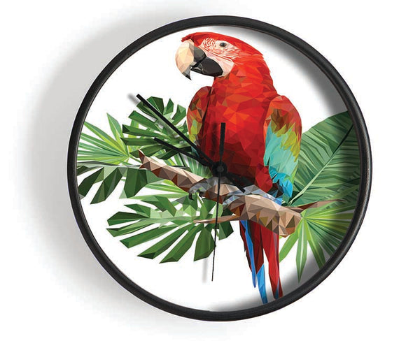 Parrot On A Branch Clock - Wallart-Direct UK