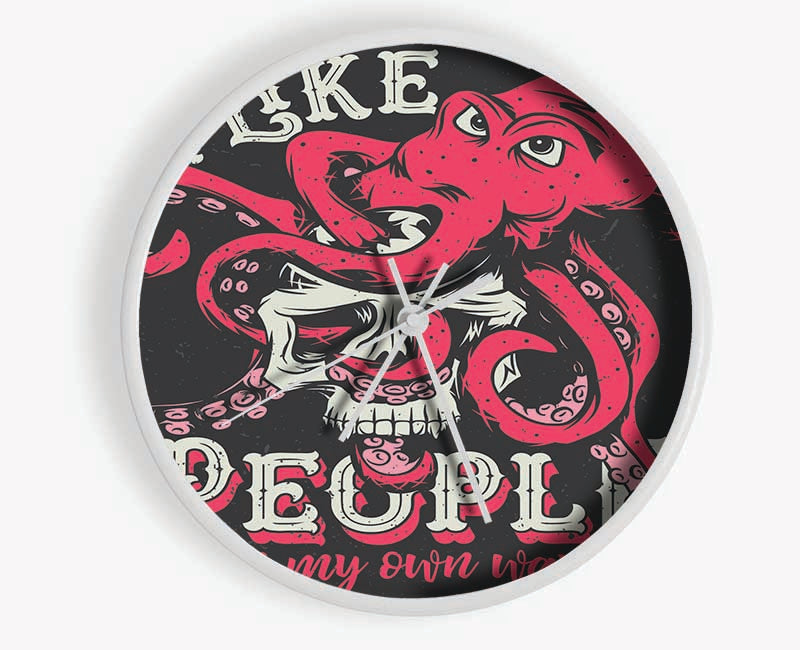 I Like People In My Own Way Clock - Wallart-Direct UK