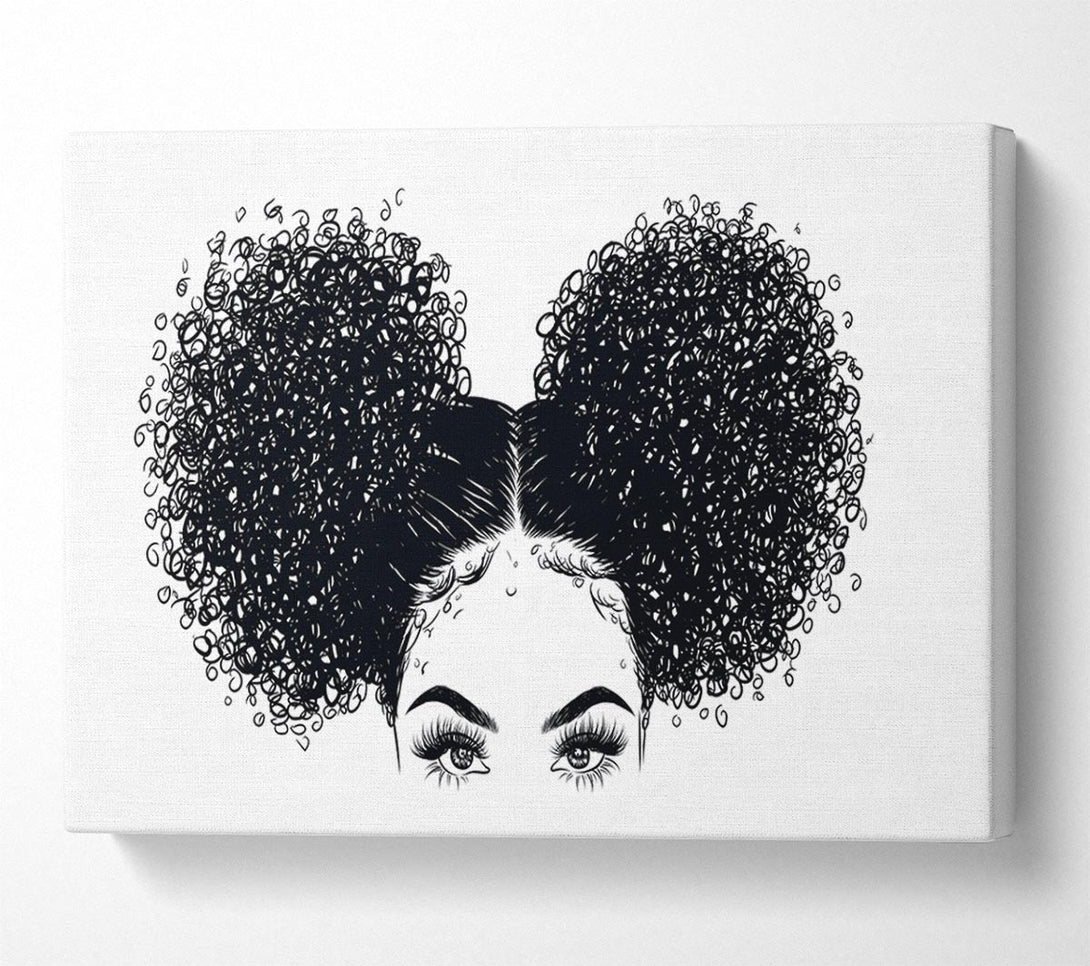 Picture of Funk Hair Woman Canvas Print Wall Art