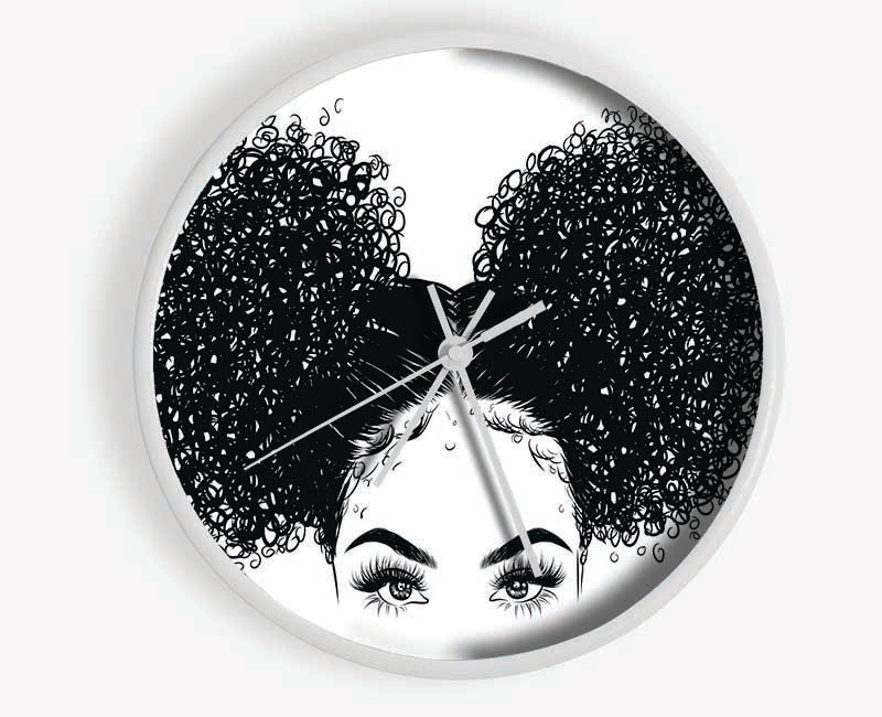 Funk Hair Woman Clock - Wallart-Direct UK