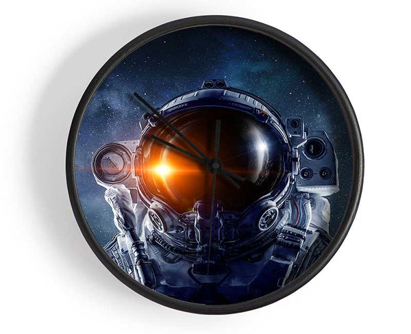 Reflection Of The Sun Spaceman Clock - Wallart-Direct UK