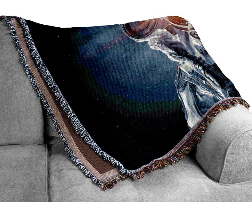 Reflection Of The Sun Spaceman Woven Blanket