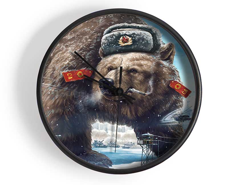 Russian Brown Bear Clock - Wallart-Direct UK