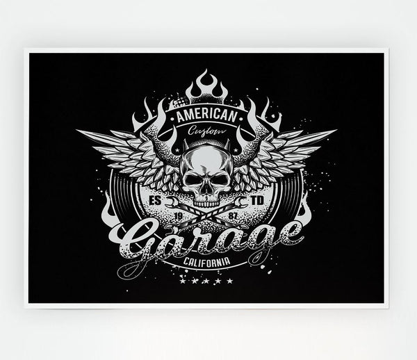 American Custom Garage Print Poster Wall Art