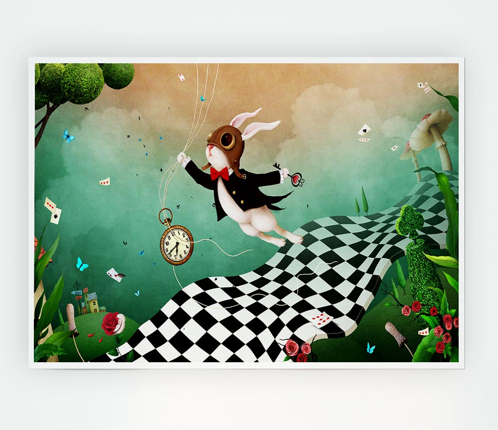 Alice In Wonderland Out Of Time Print Poster Wall Art