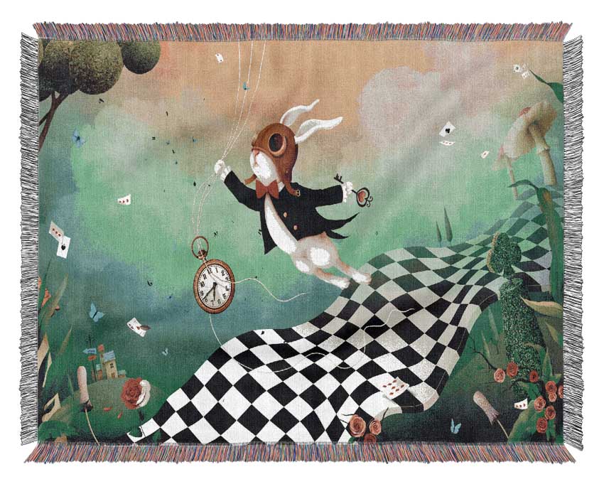 Alice In Wonderland Out Of Time Woven Blanket