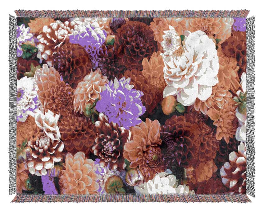 Huge Flower Explosion Woven Blanket